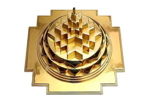 Pujahome Maha Meru Shree Yantra Brass Meru Shree Yantra