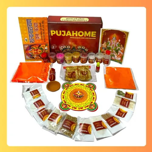 Pujahome Satya Narayan Puja Kit (32+ Items) with Katha and Detailed Puja Vidhi