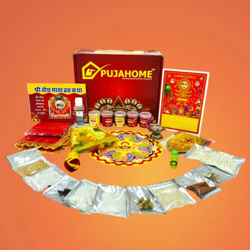 Pujahome Karwa Chauth Puja Samagri Kit with NavShringaar Saman (30+ Items)