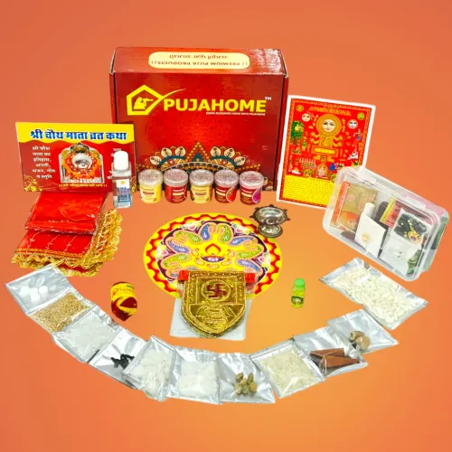 Pujahome Karwa Chauth Puja Samagri Kit with NavShringaar Saman (40+ Items)