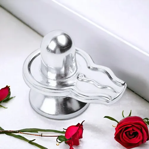 Pujahome Pure Quality Parad Shivling 75 Grams (4 CM)