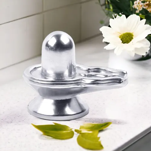 Pujahome Pure Quality Parad Shivling 160 Grams (5 CM)