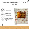 Pujahome Round Cotton Wicks/Diya Batti With Kesar Tip Pack of 4100 thumbnail 2