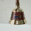 Pujahome Meenakari Pure Brass Pooja Bell l Hand Bell Big Size thumbnail 2