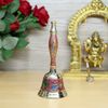 Pujahome Meenakari Pure Brass Pooja Bell l Hand Bell Big Size thumbnail 3