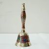 Pujahome Meenakari Pure Brass Pooja Bell l Hand Bell Big Size thumbnail 5