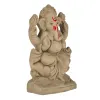 Pujahome Mitti Ganesh Idol | Eco-Friendly Handcrafted Mud/Clay Ganesh Murti (Lotus Ganesha) 4x3 Inch thumbnail 2
