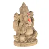 Pujahome Mitti Ganesh Idol | Eco-Friendly Mud/Clay 4 Bhuja Mukut Ganesh Murti | (4x3 Inches) thumbnail 3
