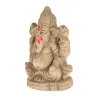 Pujahome Mitti Ganesh Idol | Eco-Friendly Mud/Clay 4 Bhuja Mukut Ganesh Murti | (4x3 Inches) thumbnail 4