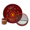 Pujahome Handmade Karwa Chauth Pooja Thali Set | Stainless Steel Thali | Kalash, Diya, and Bowls thumbnail 4