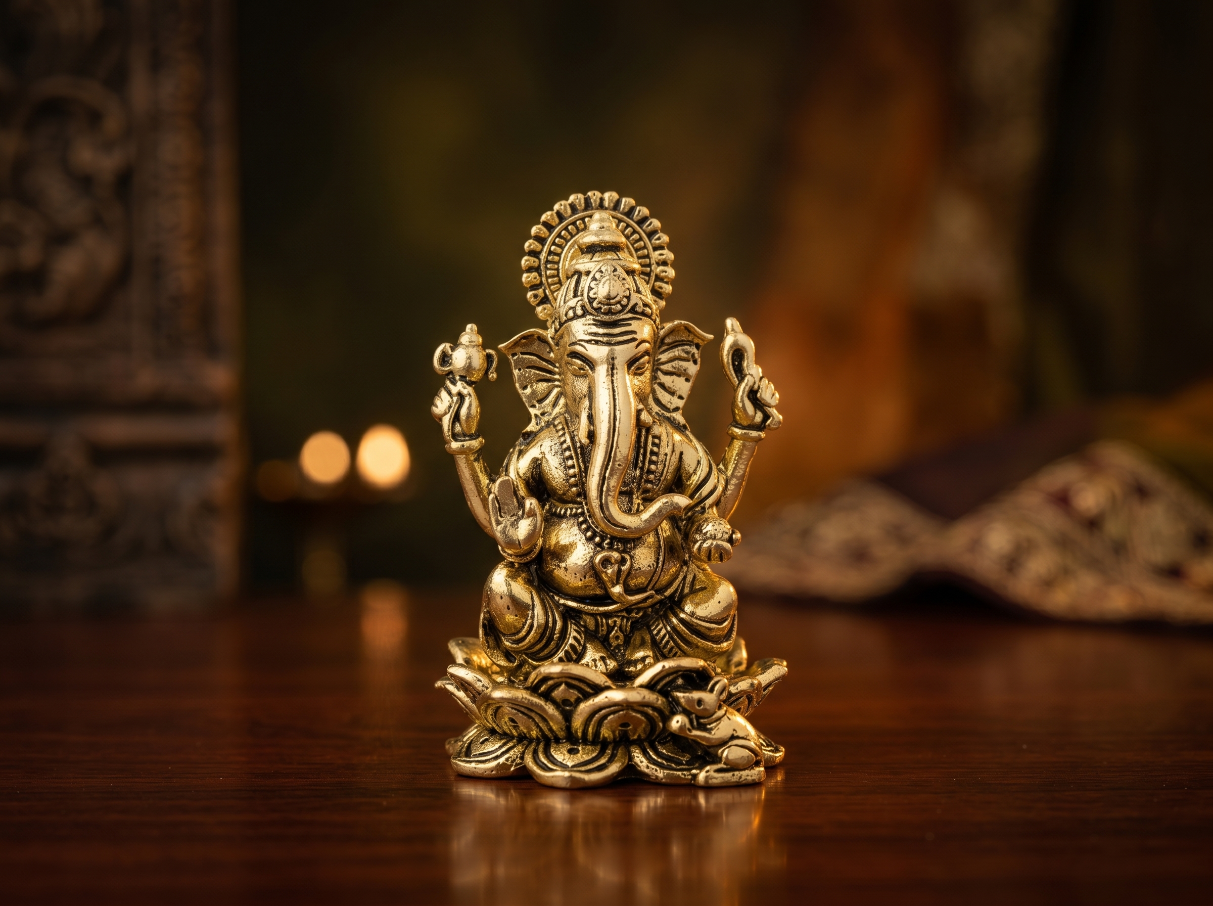KamalGanesh Brass Idol ( 1.5 inch )