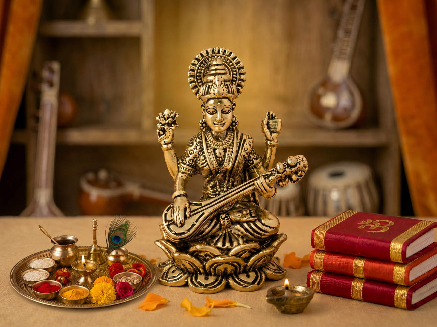 KamalSaraswati Brass Idol ( 1.5 inch )
