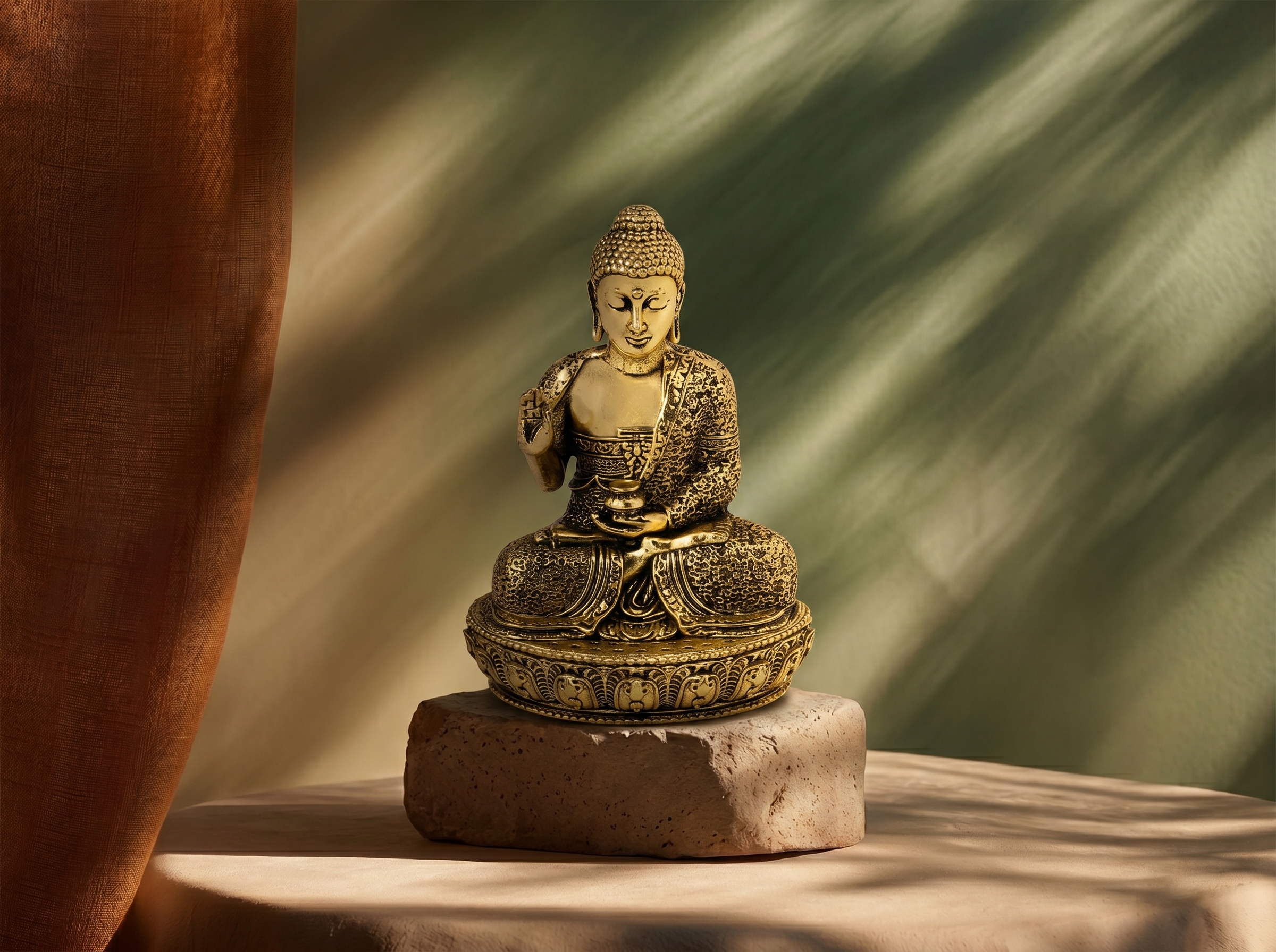 Buddha Brass Idol ( 1.5 inch )