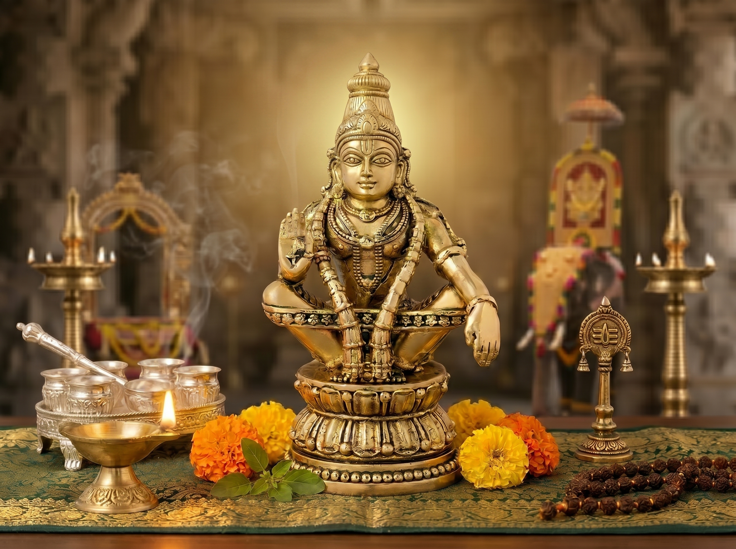 Ayappa Swami Brass Idol