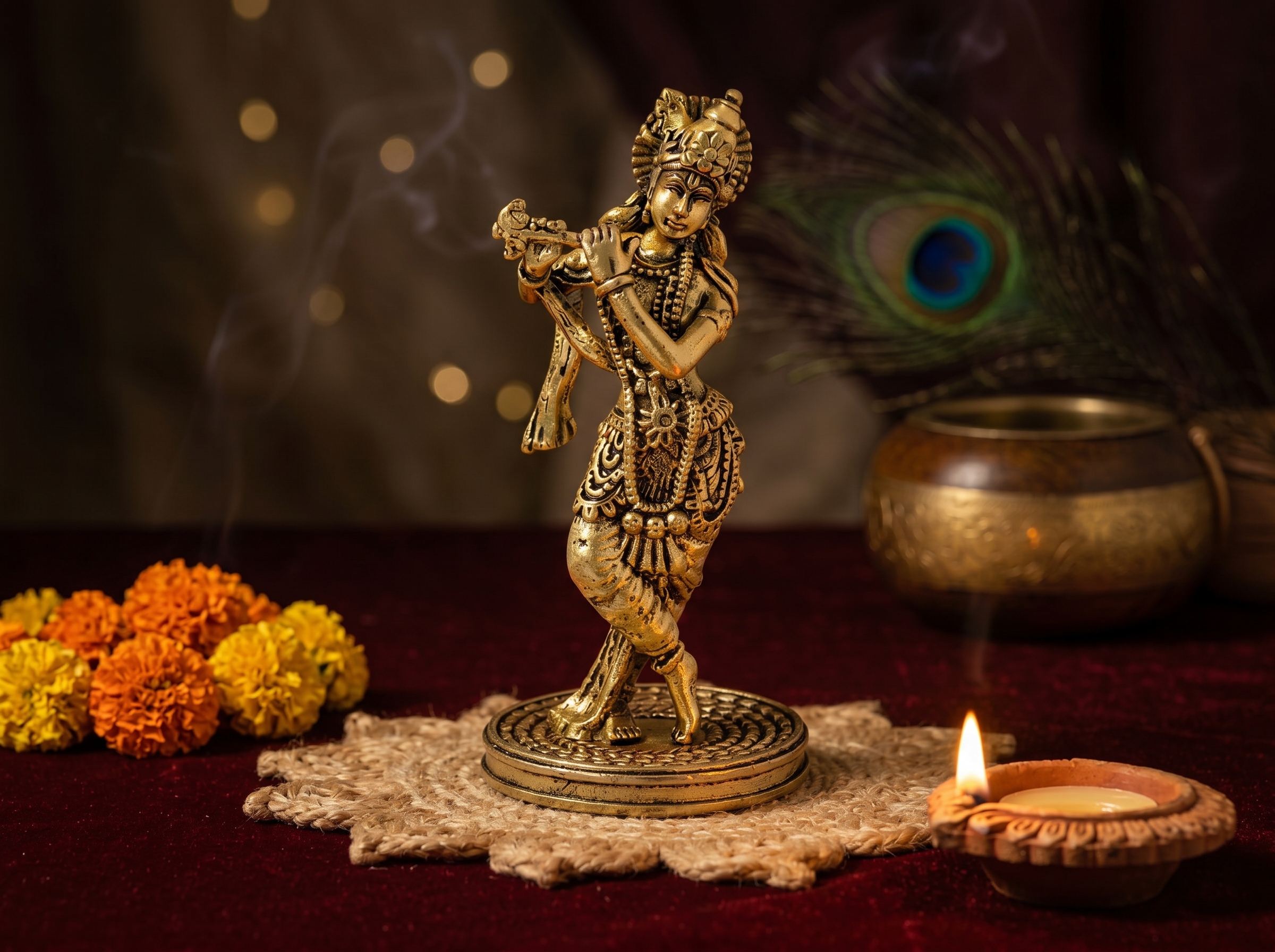 Krishna Brass Idol