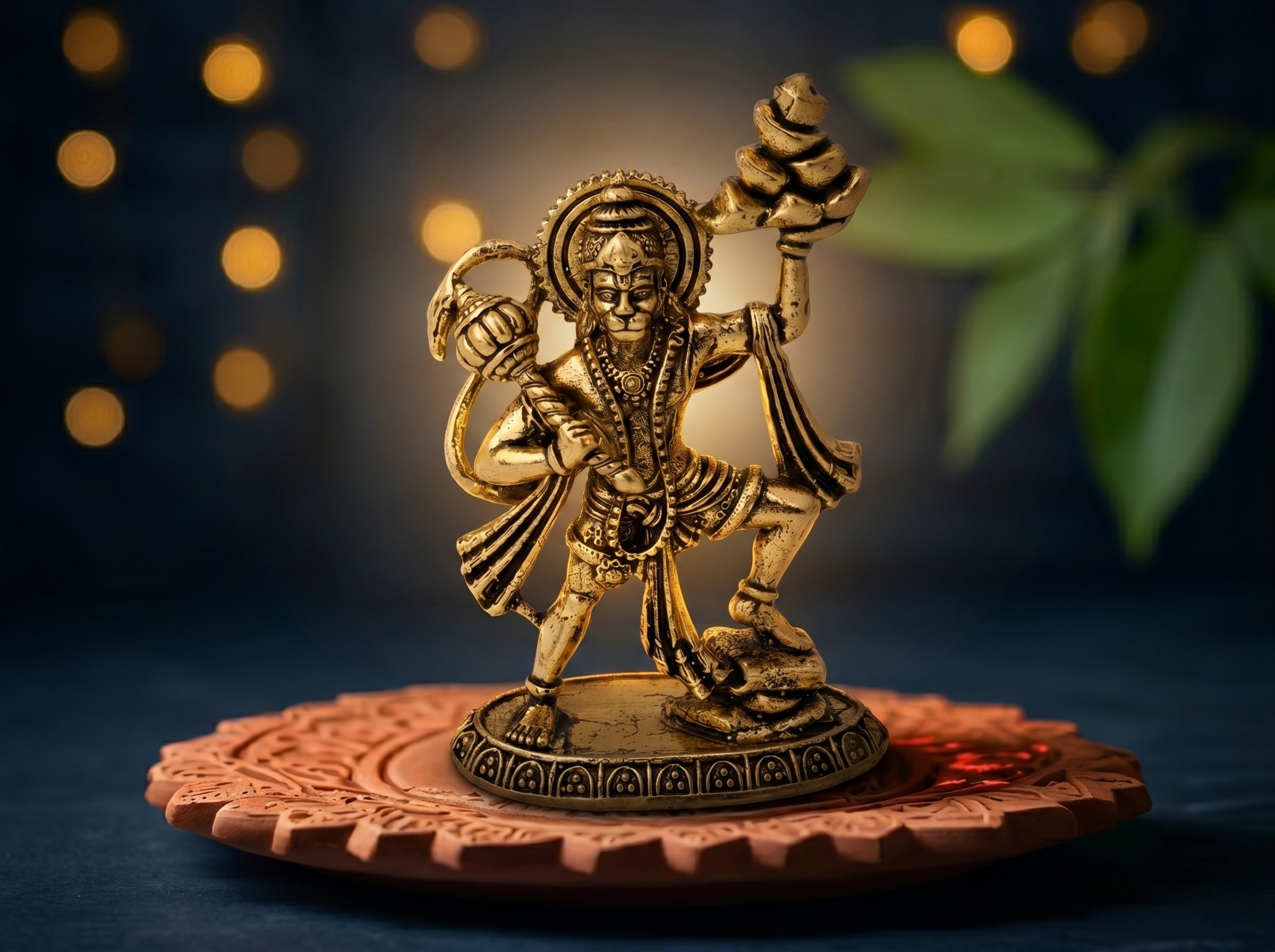 Pahad Hanuman Brass Idol ( 1.5 inch )
