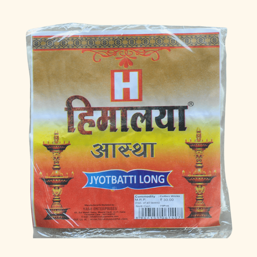 Jyotbatti (Long) Cotton Wicks – 70 pc (Pack of 10)