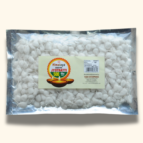 Jyotbatti (White) – 500 pc Cotton Wicks (Pack of 2)
