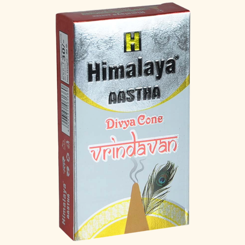 Himalaya Aastha Divya Cone Vrindavan Dhoop Cones, 40 g ( Pack of 10 )