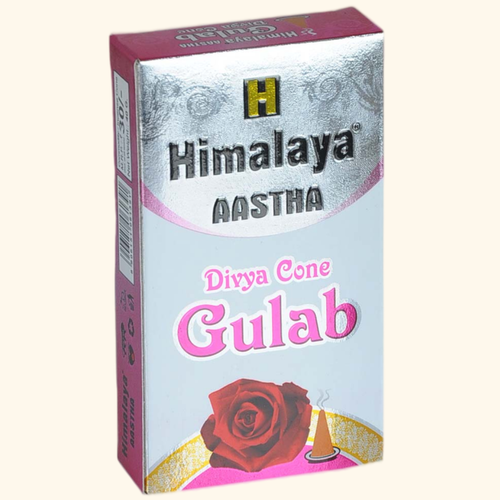 Himalaya Aastha Divya Cone Gulab 40 Gm (Pack of 10)