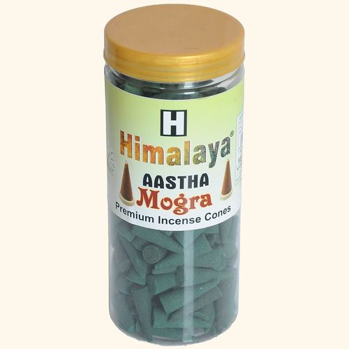 Himalaya Aastha Mogra Premium Incense Cones Jar 400 Gm