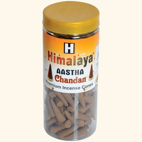 Himalaya Aastha Chandan Premium Incense Cones Jar, 400 g
