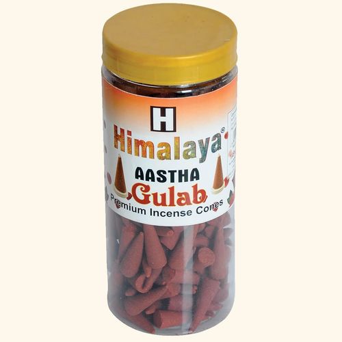 Himalaya Aastha Gulab Premium Incense Cones Jar, 400 g
