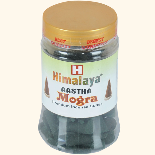 Himalaya Aastha Mogra Premium Incense Cones Jar, 125 g (Pack of 3)