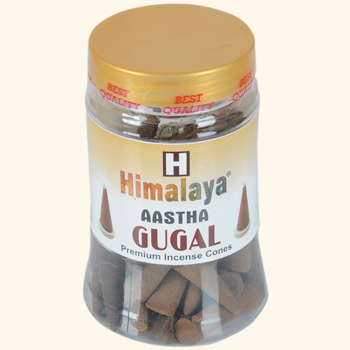Himalaya Aastha Gugal Premium Incense Cones, Jar 125 g