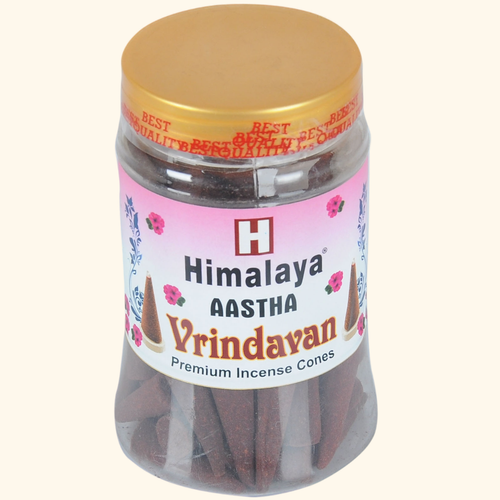 Vrindavan Premium Incense Cones Jar, 125 g ( Pack of 2 )
