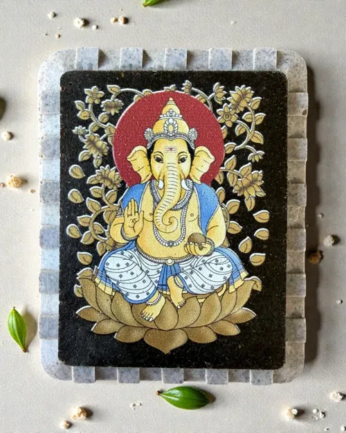 Aastha Magnet Blessing by Ganesha Rectangle