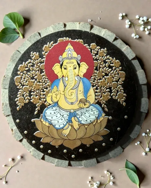Aastha Magnet - Blessing by Ganesha (Circle)