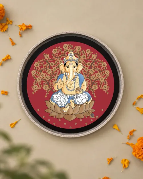 SUSHOBHAN THALI - Ganesha Blessing (25 cm)