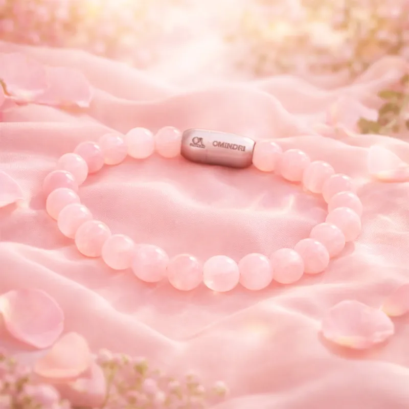 Rose Quartz Natural Stone Bracelet | Premium Pink Crystal Bracelet for Elegance & Mindful Living