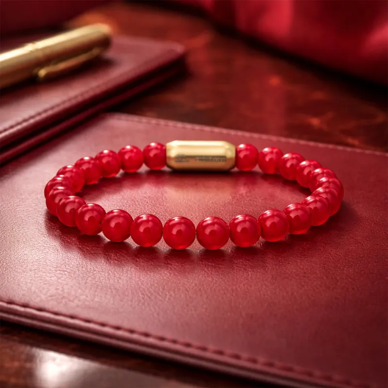 Red Jade Bracelet | Premium Natural Gemstone Bracelet for Courage, Confidence & Prosperity