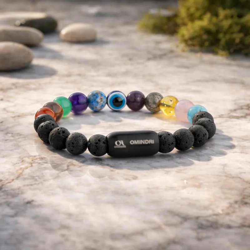 11 Chakra Natural Stoe Bracelent | Premium Chakra Healing Crystal Bracelet for Balance & Harmony