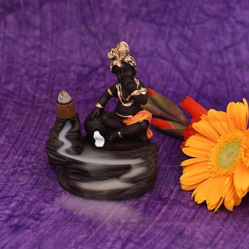 JAIPUR ACE Ganesha Idol Smoke Fountain with Incense Cone Holder Decorative Showpiece.
