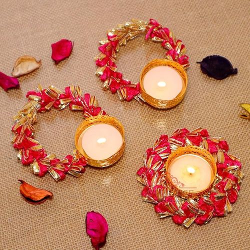 Jaipur Ace Diwali Decorative Tealight | Handmade Shell Conch Tealight Set | Diwali Decoration Set