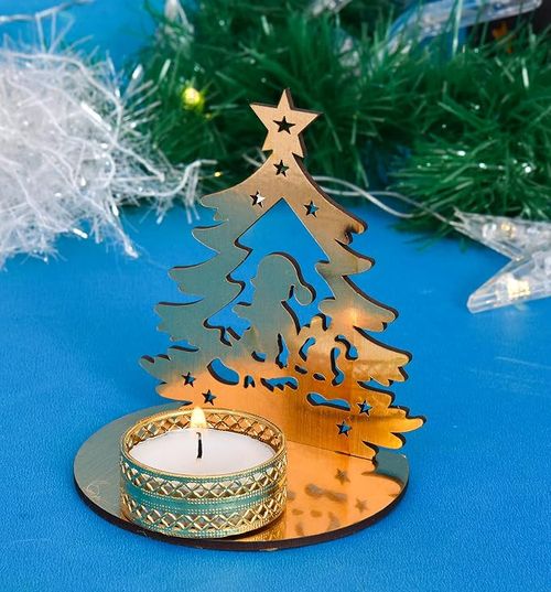 Jaipur Ace Christmas Decor Tea Light Candle Holder Table Decoration (Christmas Tree Light Candle, 