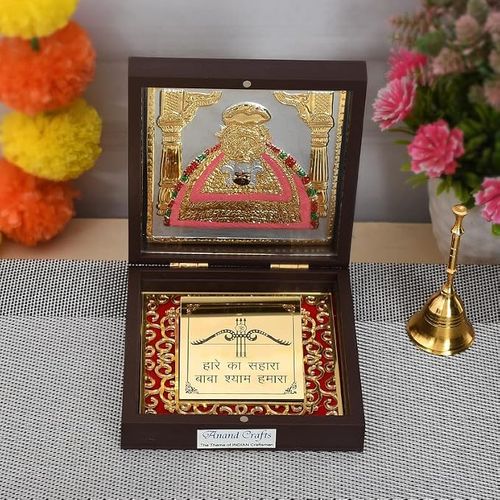 JAIPUR ACE Shree Khatu Shyam Baba Gold Plated Charan Paduka Yantra for Health, Wealth, Prosperity 