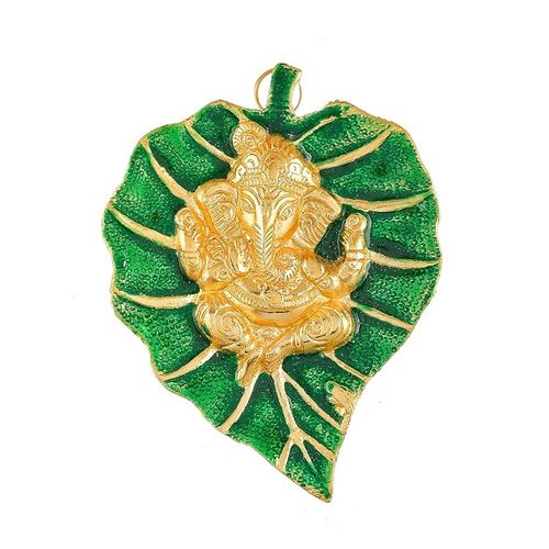 JAIPUR ACE Ganesha Wall Hanging for Home Entrance Door | Lord Ganesha in Dhoti on Leaf Wall Hanging 