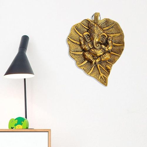JAIPUR ACE Ganesha Wall Hanging for Home Entrance Door | Lord Ganesha in Dhoti on Leaf Wall Hanging 